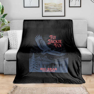 Jackie The Big Bear Eagle Supports California Wildlife Throw Blanket