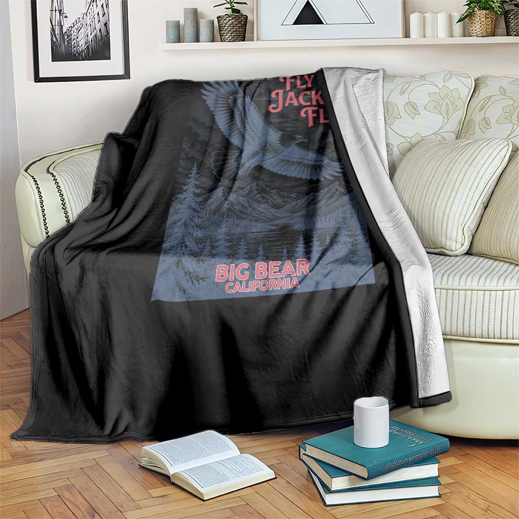 Jackie The Big Bear Eagle Supports California Wildlife Throw Blanket