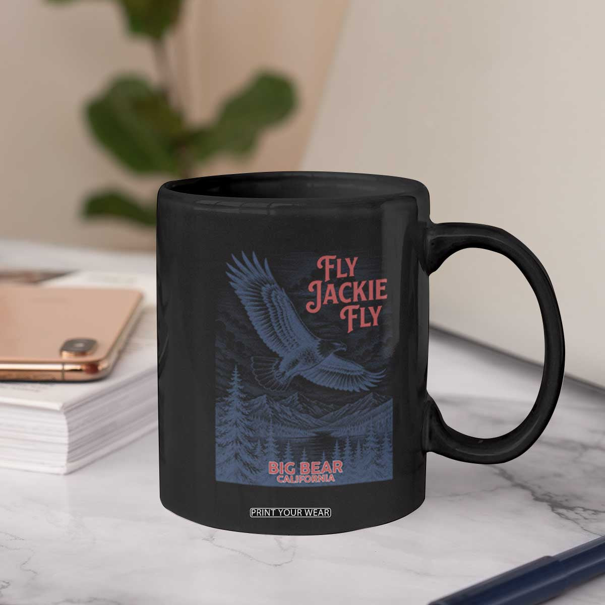 Jackie The Big Bear Eagle Supports California Wildlife Coffee Mug