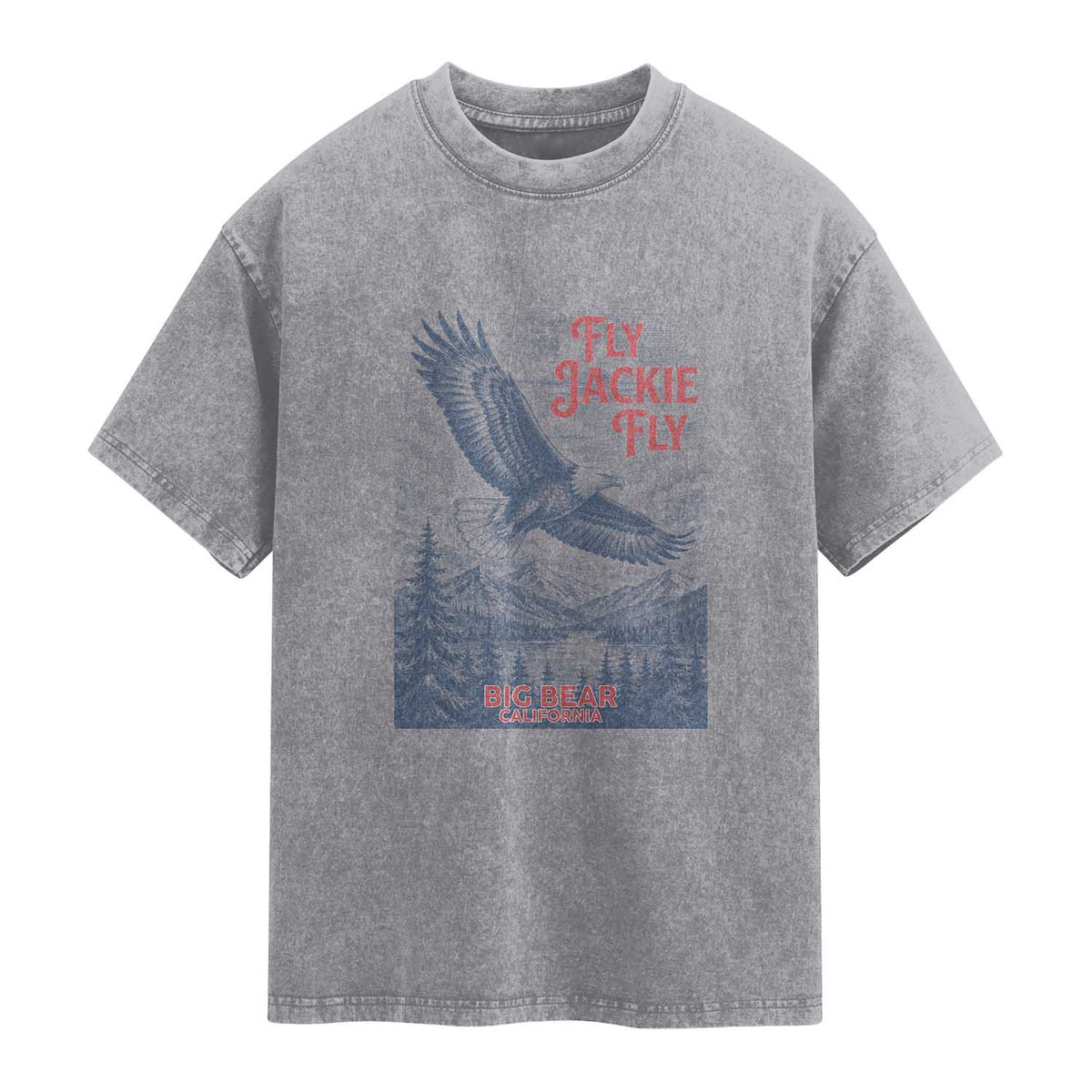 Jackie The Big Bear Eagle Supports California Wildlife Washed Cotton T-Shirt