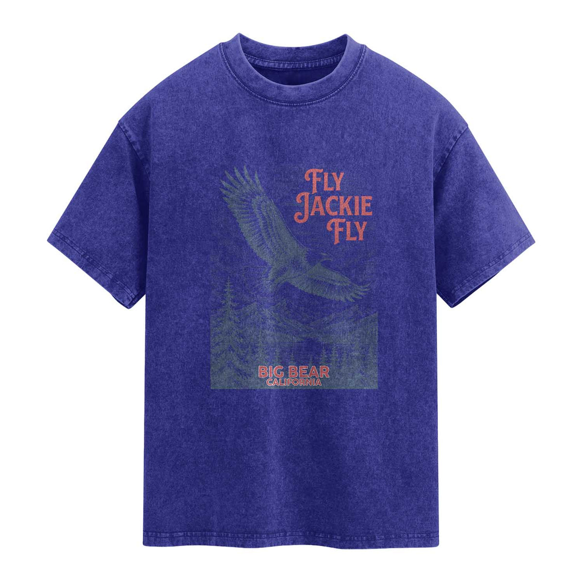 Jackie The Big Bear Eagle Supports California Wildlife Washed Cotton T-Shirt