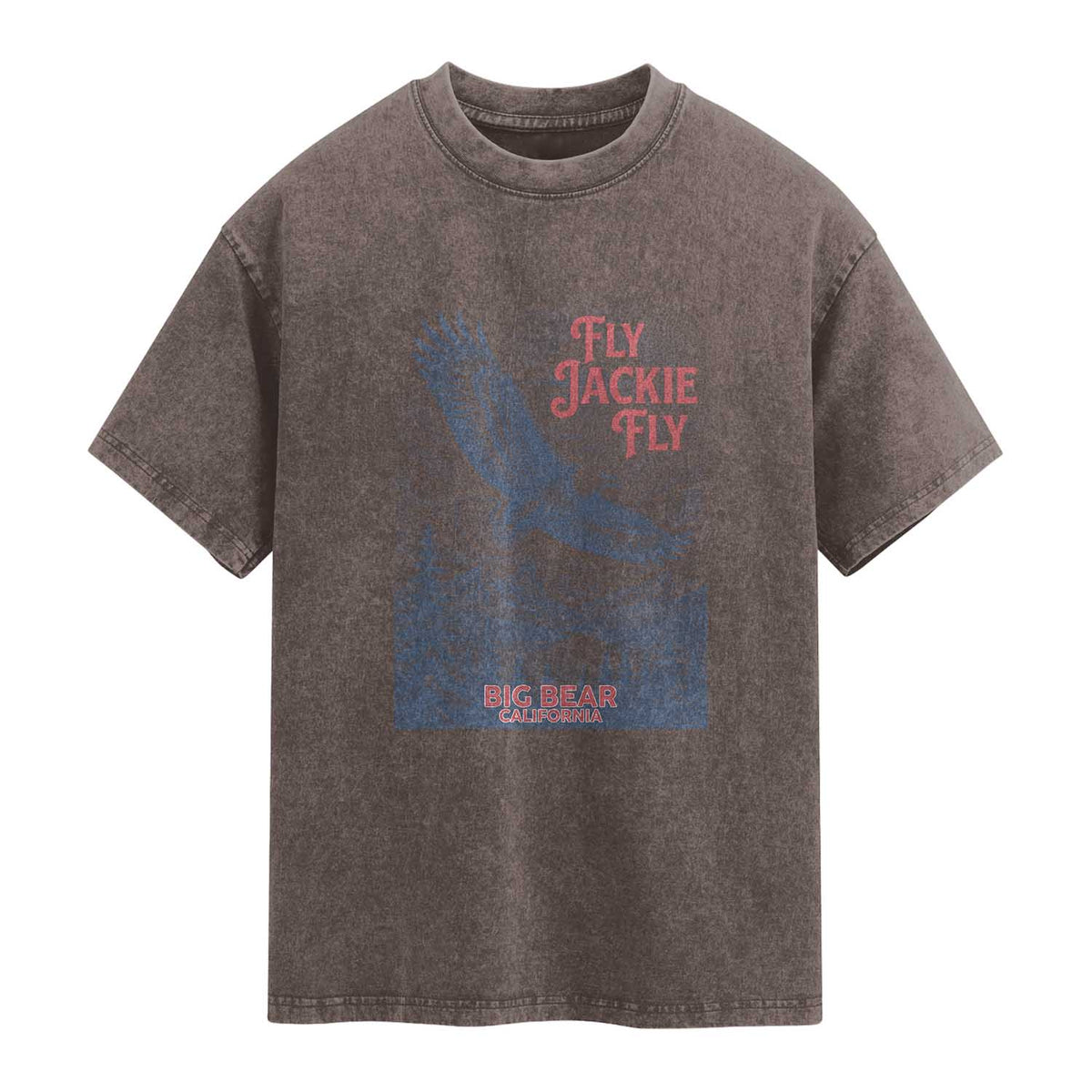 Jackie The Big Bear Eagle Supports California Wildlife Washed Cotton T-Shirt