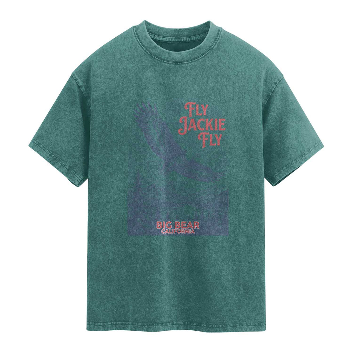 Jackie The Big Bear Eagle Supports California Wildlife Washed Cotton T-Shirt