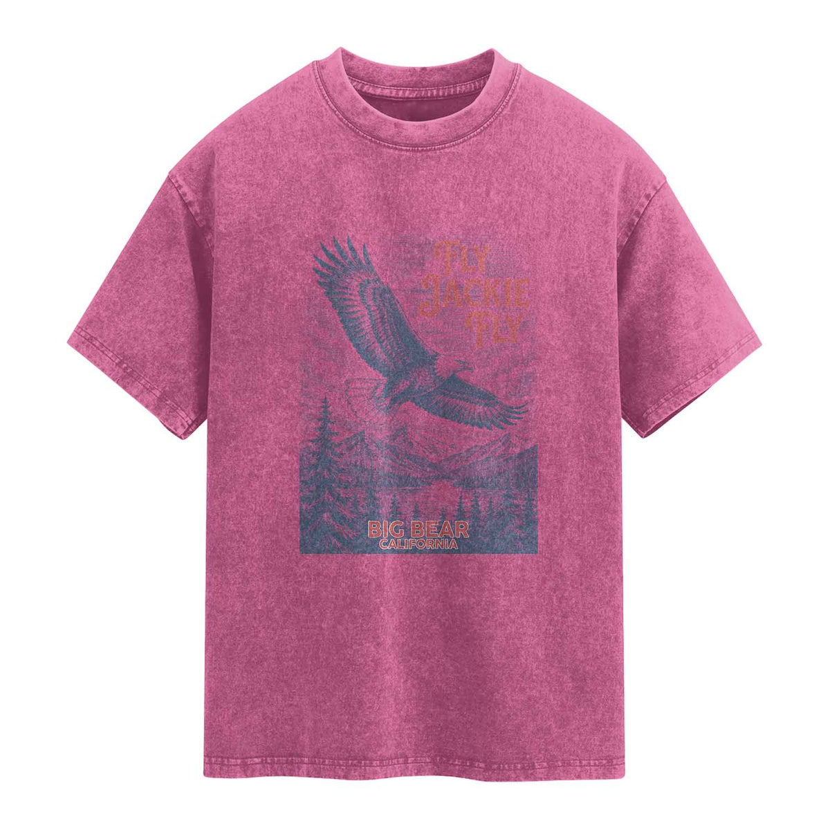 Jackie The Big Bear Eagle Supports California Wildlife Washed Cotton T-Shirt