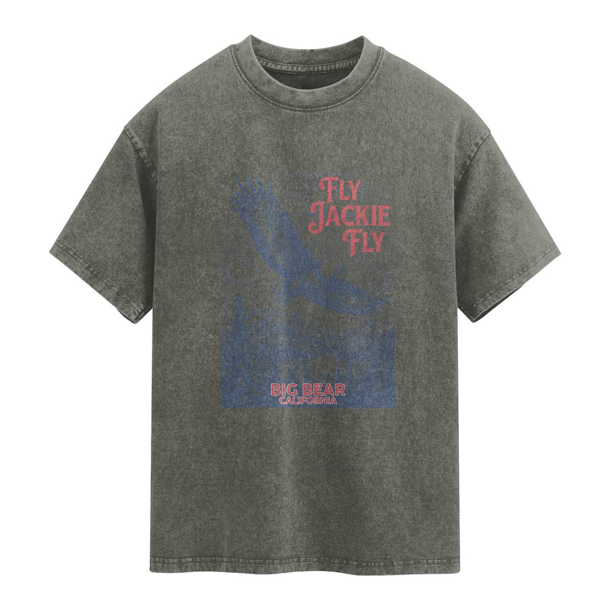 Jackie The Big Bear Eagle Supports California Wildlife Washed Cotton T-Shirt