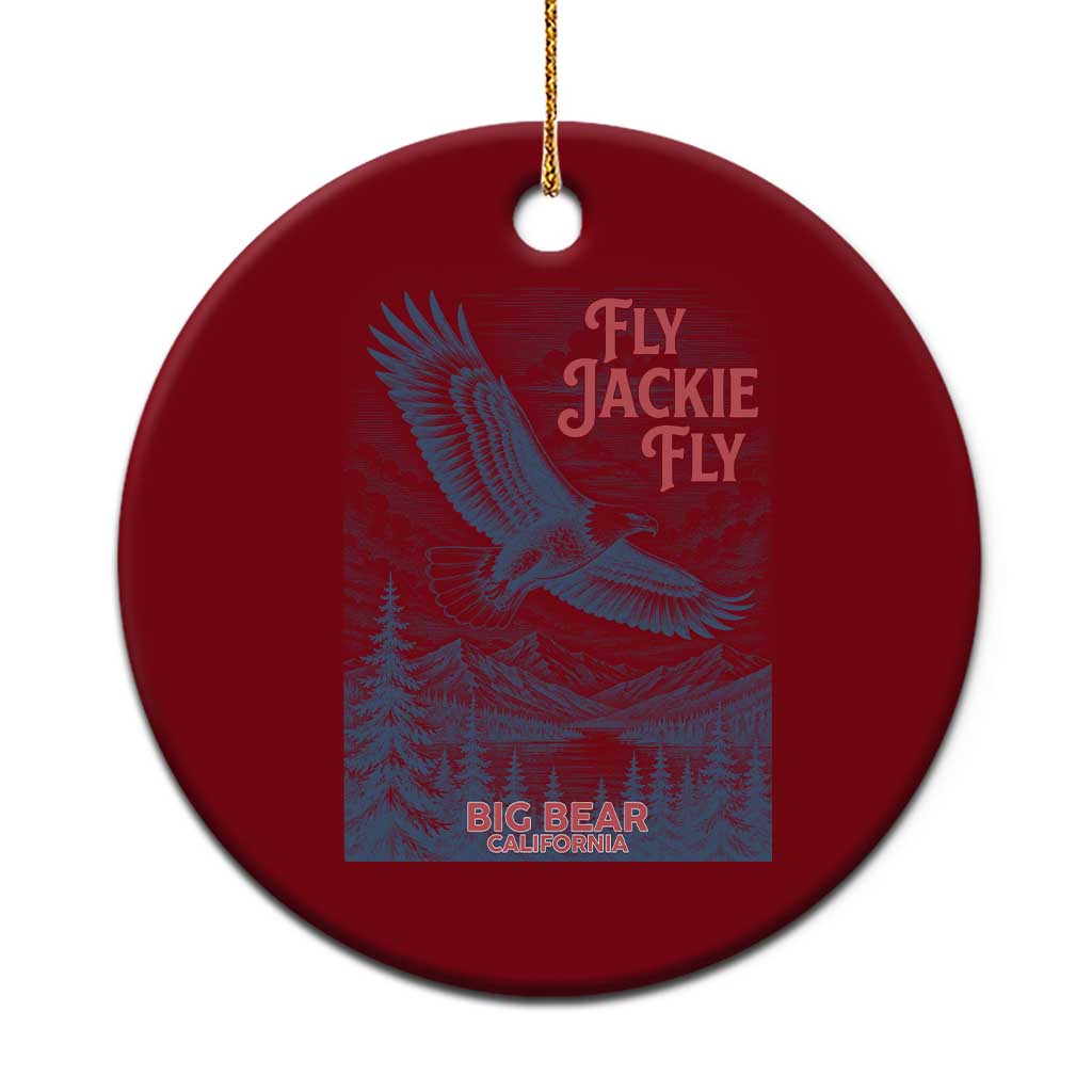 Jackie The Big Bear Eagle Supports California Wildlife Ceramic Ornament