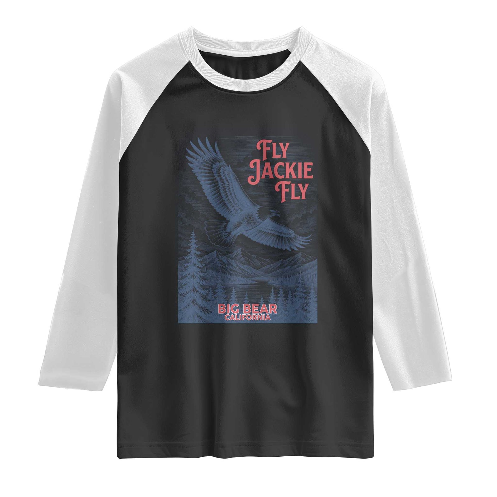 Jackie The Big Bear Eagle Supports California Wildlife Raglan Shirt