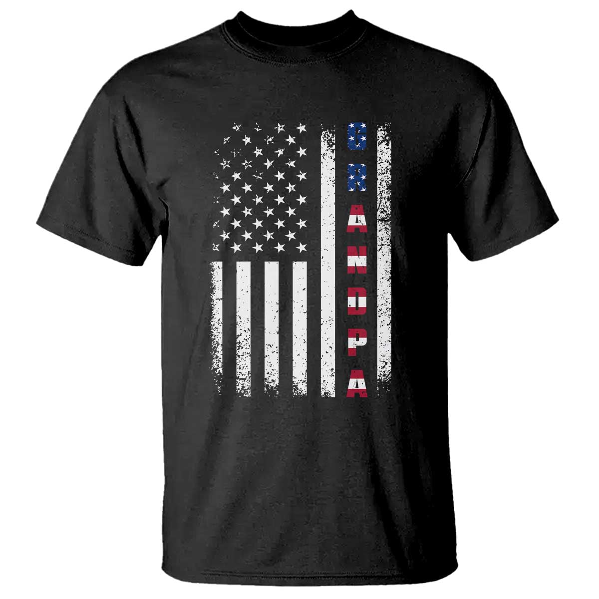 Grandpa Vintage USA Flag Patriotic 4th of July T Shirt