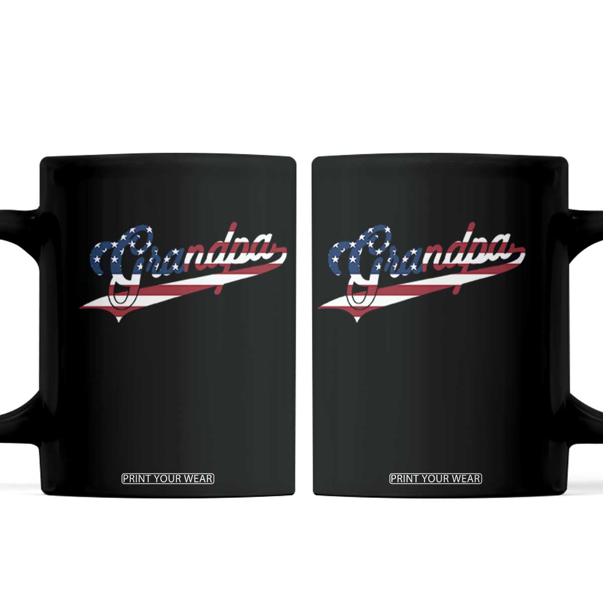 Grandpa Bold Patriotic American Flag Father’s Day Grandpa Coffee Mug