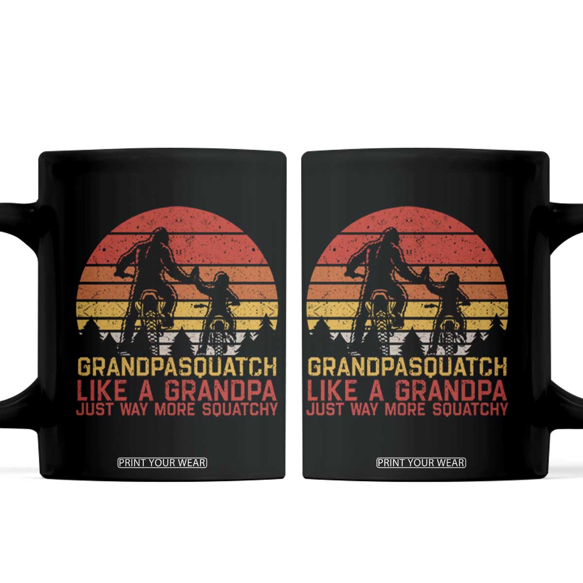 Retro Bigfoot Grandpa Dirt Bike Squatch Like A Granpa Fathers Day Coffee Mug