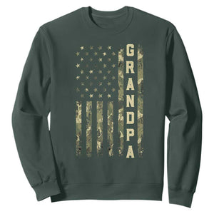 Camo Grandpa Camourflage USA Flag Fathers Day Sweatshirt