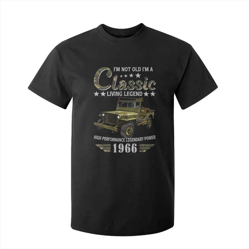 60th Birthday Classic Car For Legends Born In 1966 T Shirt For Kid Vintage WWII Military Vehicle