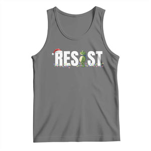 Resist Frog Christmas Tank Top Funny Portland Protest ICE Activist Meme 2025 TS14 Black Heather Print Your Wear