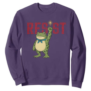 Resist Frog AIDS Awareness Sweatshirt Portland Activist Political Meme HIV Support Red Ribbon TS14 Purple Print Your Wear