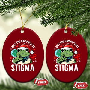 Resist Frog AIDS Awareness Xmas Ceramic Ornament Only You Can Prevent Stigma TS14 Print Your Wear