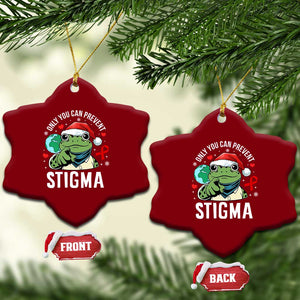 Resist Frog AIDS Awareness Xmas Ceramic Ornament Only You Can Prevent Stigma TS14 Print Your Wear