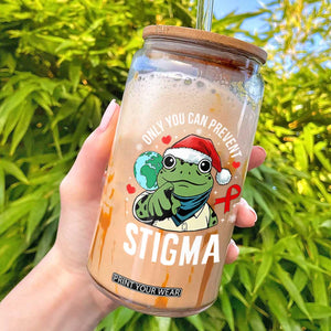 Resist Frog AIDS Awareness Christmas Glass Can Only You Can Prevent Stigma TS14 Black Print Your Wear
