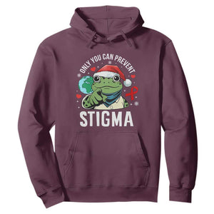 Resist Frog AIDS Awareness Christmas Hoodie Only You Can Prevent Stigma TS14 Maroon Print Your Wear
