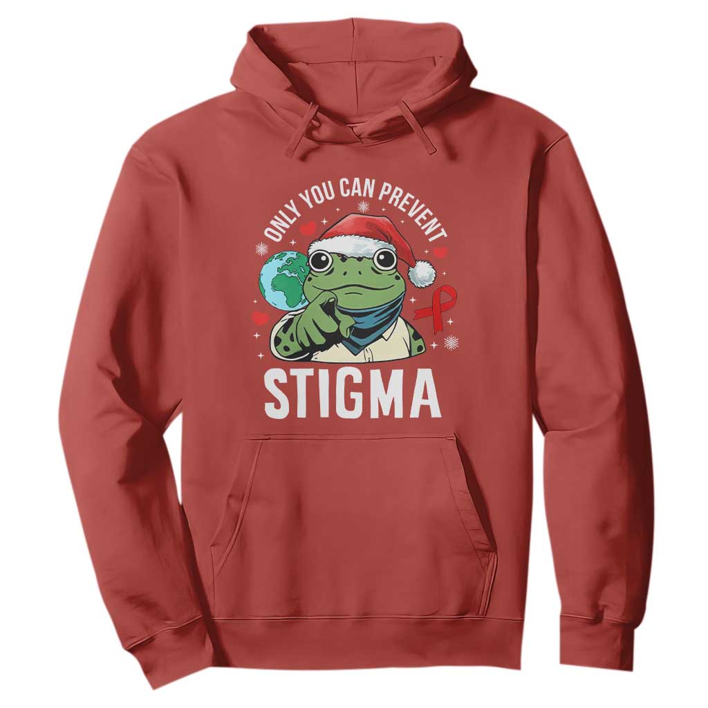 Resist Frog AIDS Awareness Christmas Hoodie Only You Can Prevent Stigma TS14 Red Print Your Wear