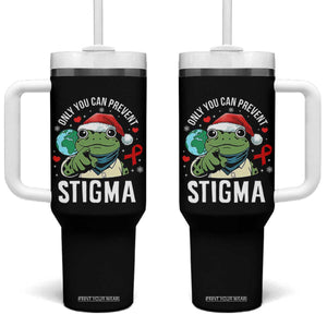 Resist Frog AIDS Awareness Christmas Tumbler With Handle Only You Can Prevent Stigma TS14 One Size: 40 oz Black Print Your Wear