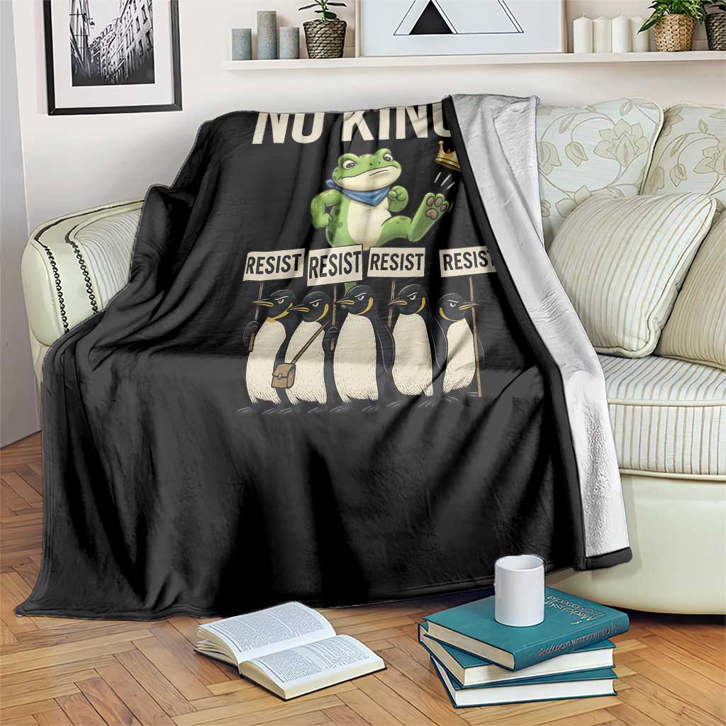 Resist Frog Throw Blanket No Kings Funny Portland Protest ICE Activist Meme TS14 Print Your Wear