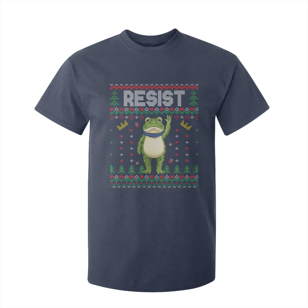 Resist Frog T Shirt For Kid Funny Portland Protest ICE Activist Meme 2025 TS14 Navy Print Your Wear
