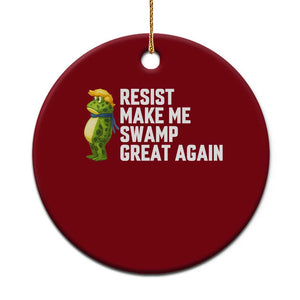 Resist Frog Ceramic Ornament Funny Polittical 2025 Meme TS14 1pc Red Print Your Wear