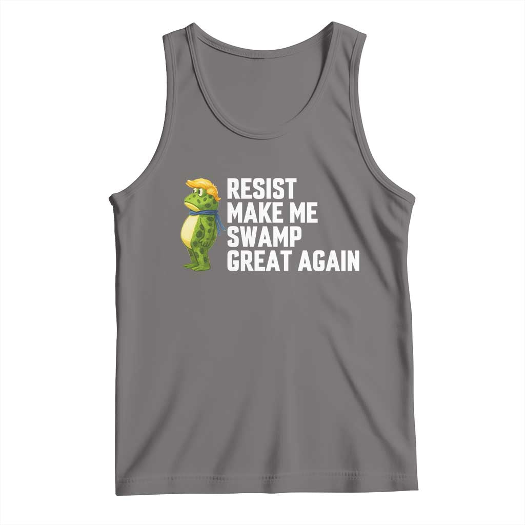 Resist Frog Tank Top Funny Polittical 2025 Meme TS14 Deep Heather Print Your Wear