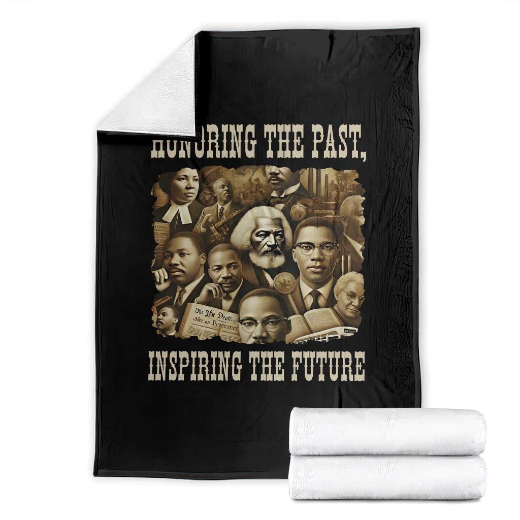 Honoring The Past Inspiring The Future Throw Blanket Black History Month TS14 Black Print Your Wear