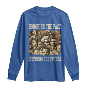 Honoring The Past Inspiring The Future Long Sleeve Shirt Black History Month TS14 Royal Blue Print Your Wear