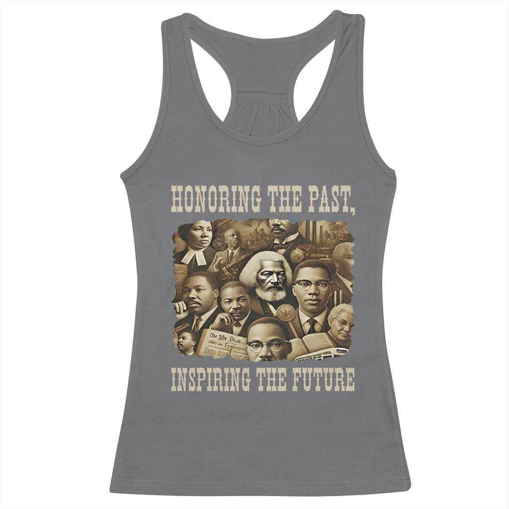 Honoring The Past Inspiring The Future Racerback Tank Top Black History Month TS14 Charcoal Print Your Wear