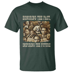Honoring The Past Inspiring The Future T Shirt Black History Month TS14 Dark Forest Green Print Your Wear