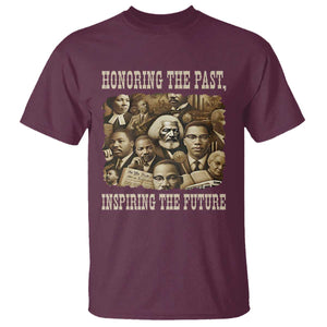 Honoring The Past Inspiring The Future T Shirt Black History Month TS14 Maroon Print Your Wear