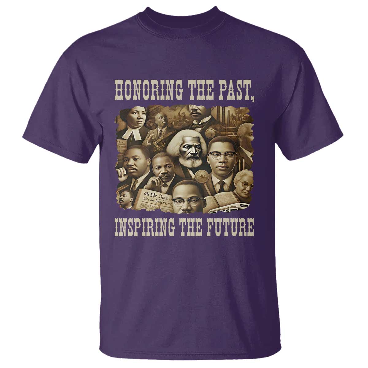 Honoring The Past Inspiring The Future T Shirt Black History Month TS14 Purple Print Your Wear