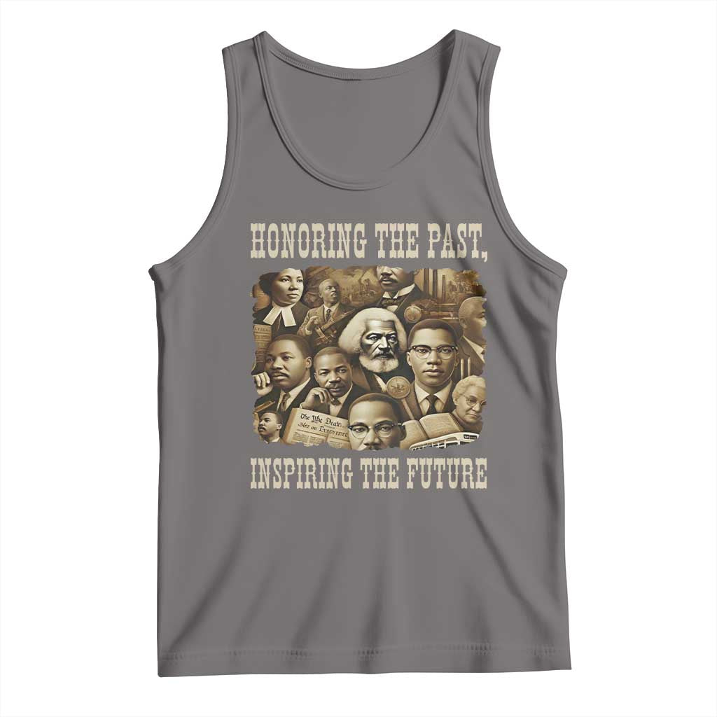 Honoring The Past Inspiring The Future Tank Top Black History Month TS14 Deep Heather Print Your Wear