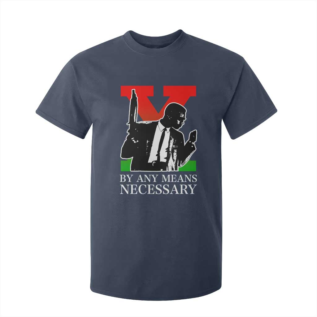 Malcolm X T Shirt For Kid By Any Means Necessary TS14 Navy Print Your Wear
