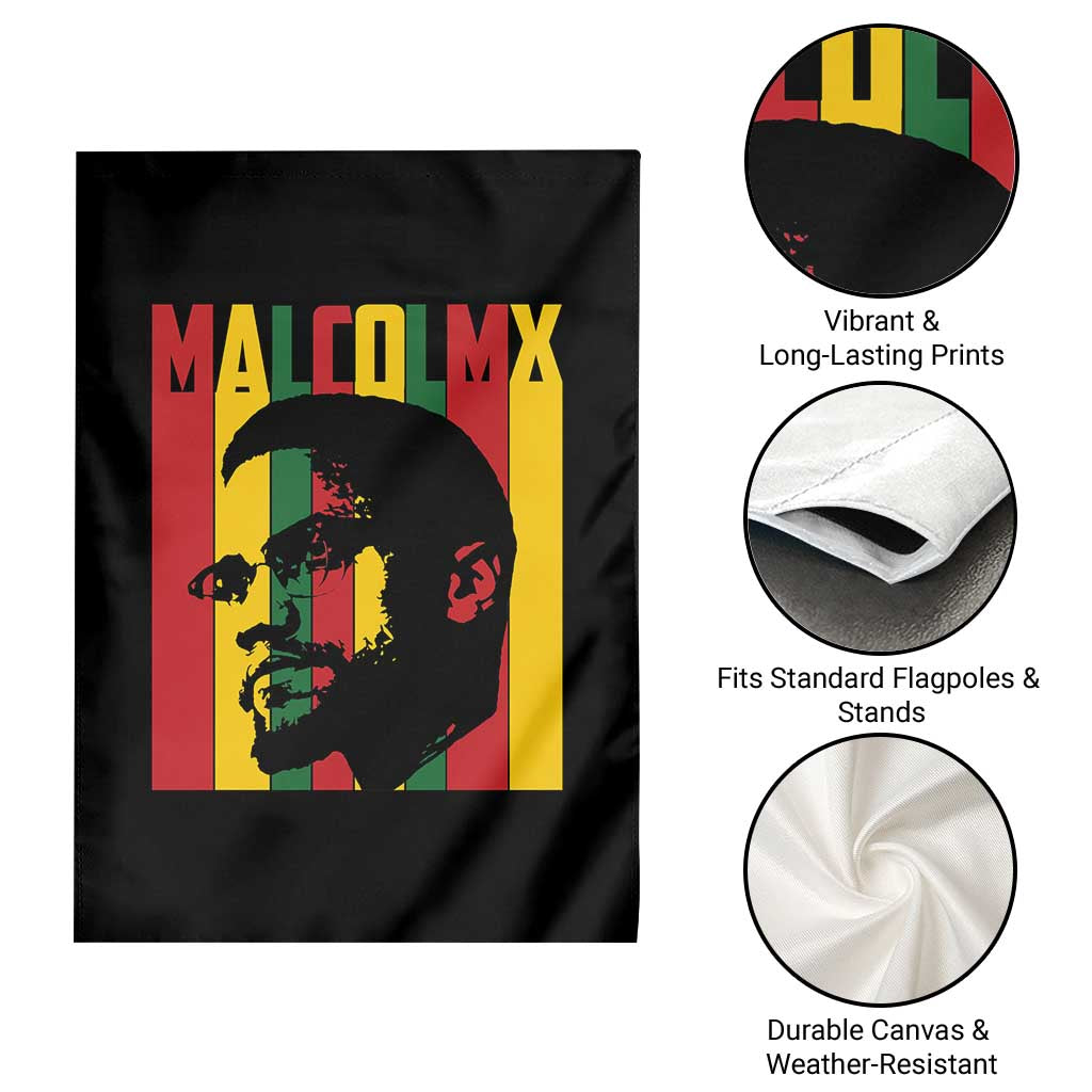 Malcolm X Garden Flag Pan African Flag Black History TS14 Print Your Wear