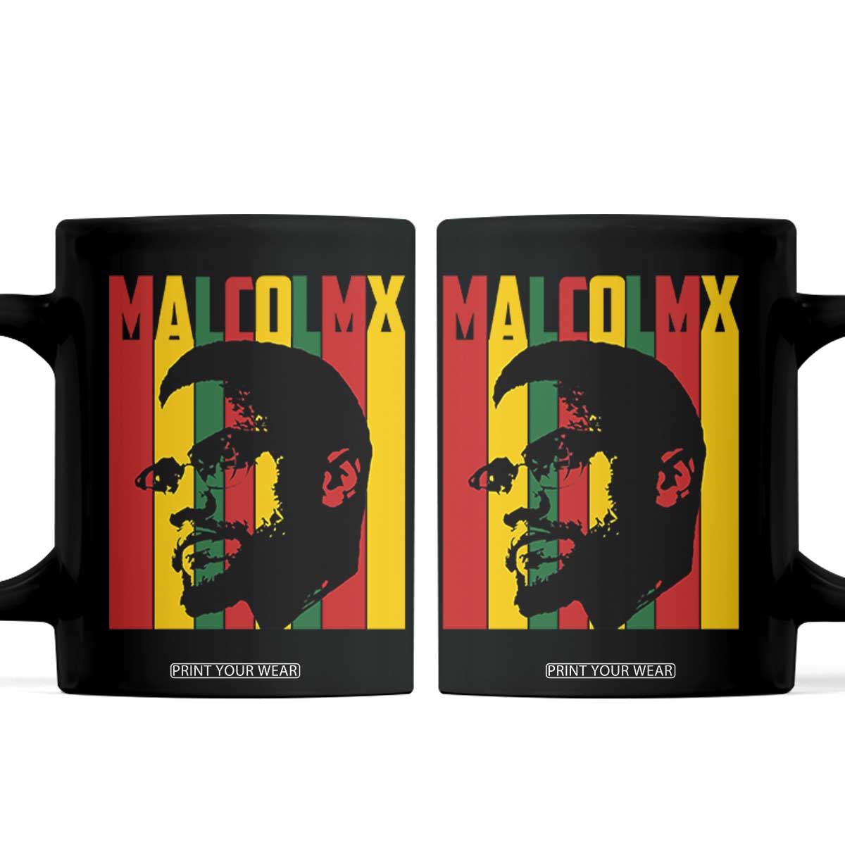 Malcolm X Coffee Mug Pan African Flag Black History TS14 Black Print Your Wear