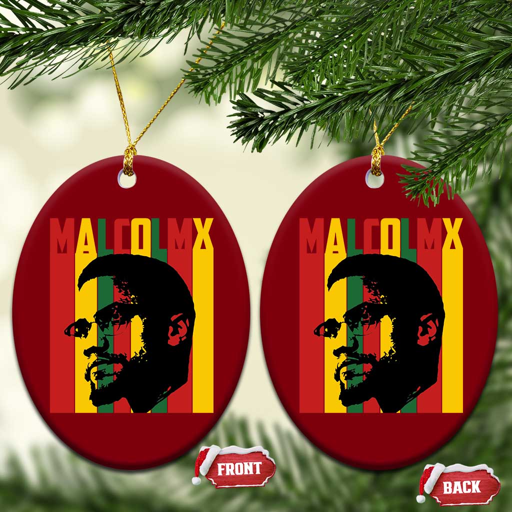 Malcolm X Ceramic Ornament Pan African Flag Black History TS14 Print Your Wear