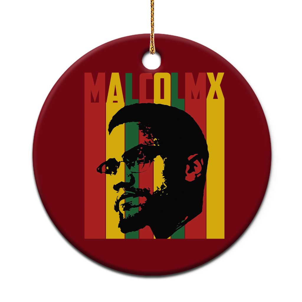 Malcolm X Ceramic Ornament Pan African Flag Black History TS14 1pc Red Print Your Wear