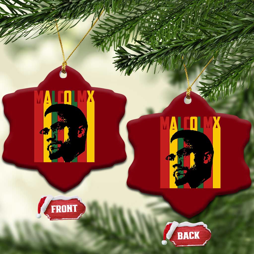 Malcolm X Ceramic Ornament Pan African Flag Black History TS14 Print Your Wear