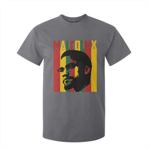 Malcolm X T Shirt For Kid Pan African Flag Black History TS14 Charcoal Print Your Wear