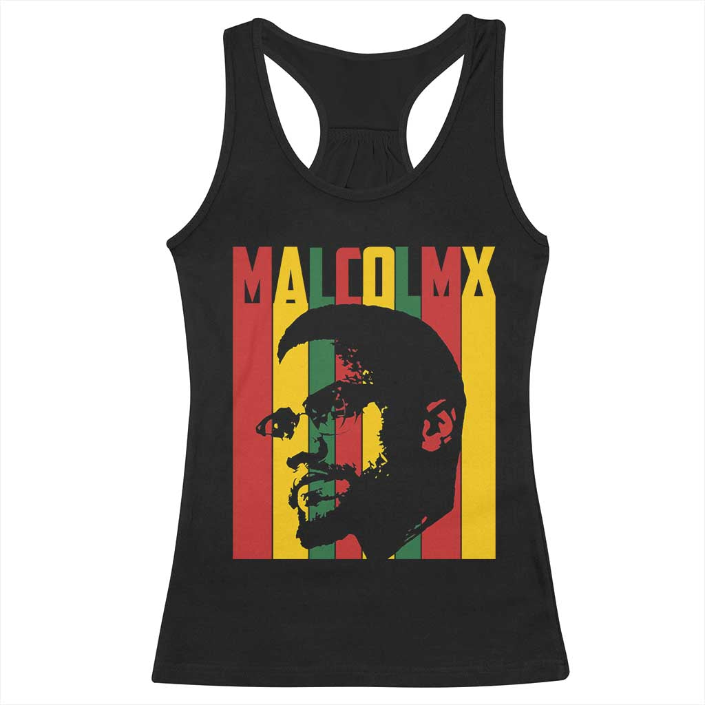 Malcolm X Racerback Tank Top Pan African Flag Black History TS14 Black Print Your Wear