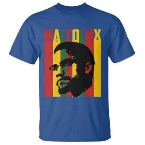Malcolm X T Shirt Pan African Flag Black History TS14 Royal Blue Print Your Wear