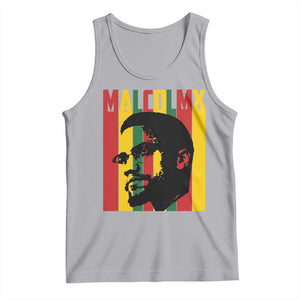 Malcolm X Tank Top Pan African Flag Black History TS14 Athletic Heather Print Your Wear