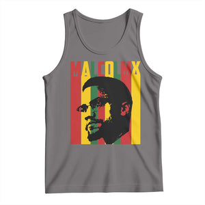 Malcolm X Tank Top Pan African Flag Black History TS14 Deep Heather Print Your Wear