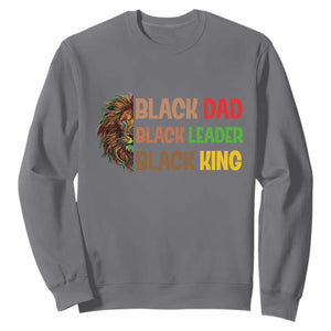 Black Affrican Melanin Sweatshirt Lion Father Day Dad Leader Black King TS14 Charcoal Print Your Wear