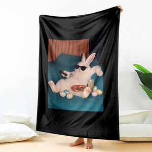 Easter Bunny Iced Coffee Throw Blanket Funny Animal Meme TS14 Print Your Wear