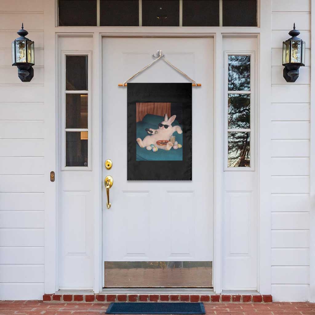 Easter Bunny Iced Coffee Garden Flag Funny Animal Meme TS14 Print Your Wear