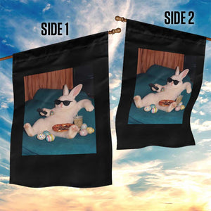 Easter Bunny Iced Coffee Garden Flag Funny Animal Meme TS14 Print Your Wear